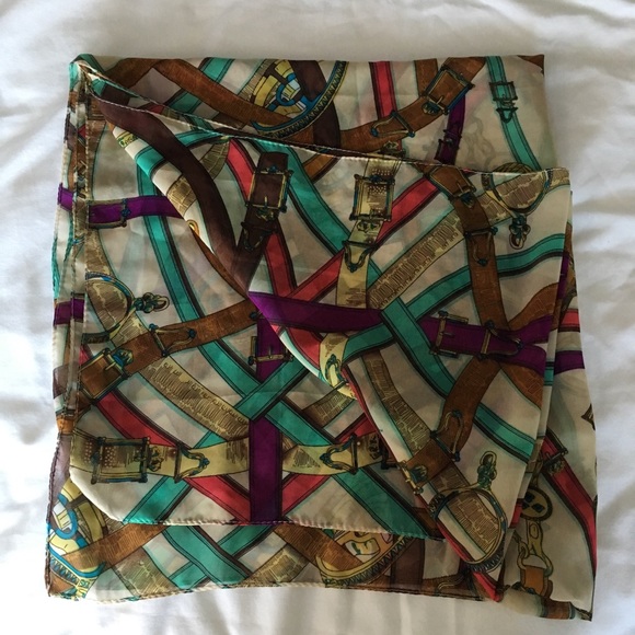 Colorful belts scarf - Picture 2 of 6